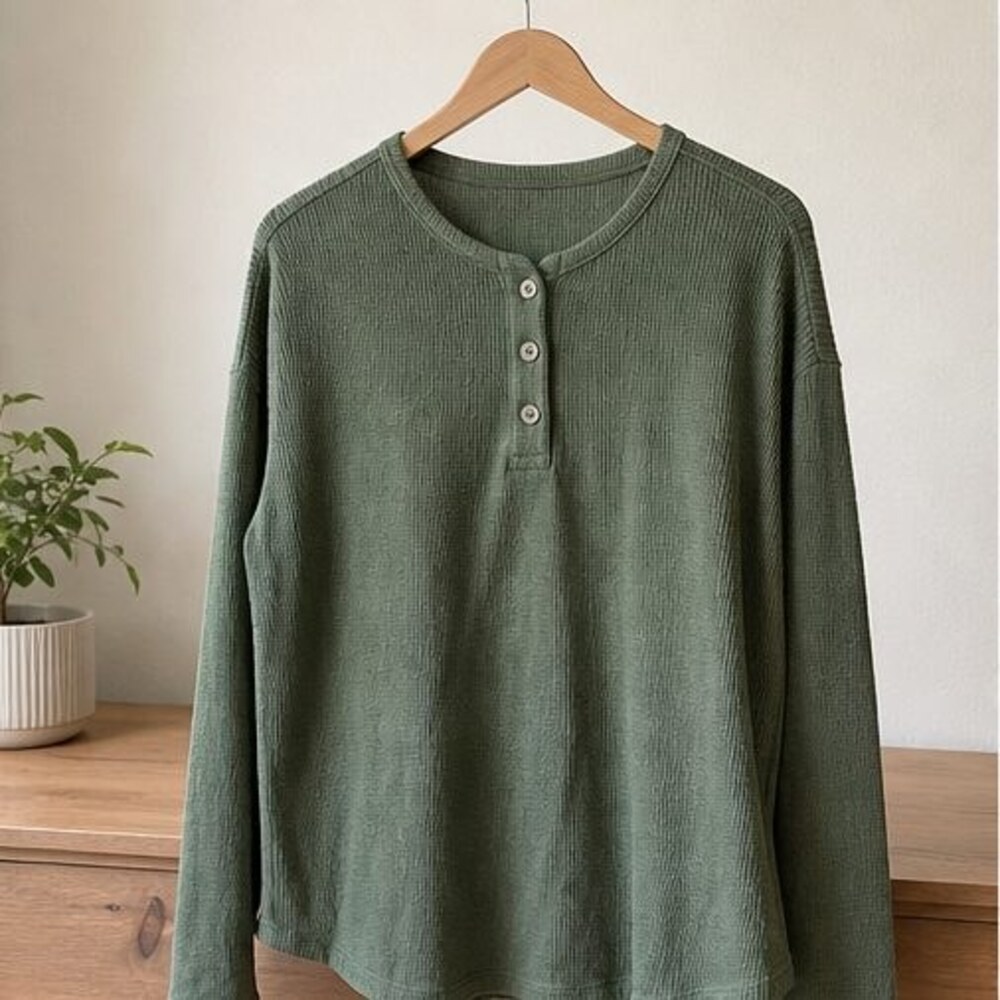 Gray Button Blouse